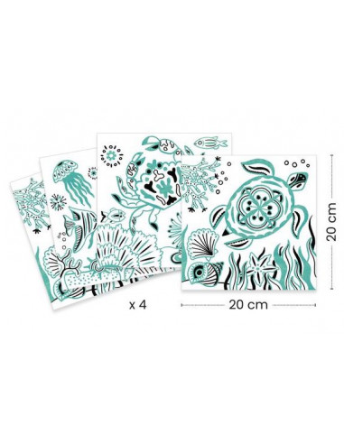 Coloriages brillants Sous la mer - Djeco Coloriages brillants Sous la mer - Djeco