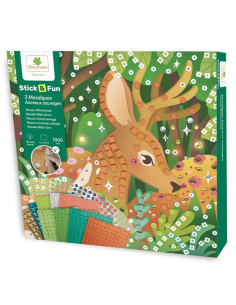 3 mosaïques animaux...