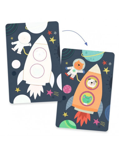 Coloriage à l'eau En route - Djeco Coloriage à l'eau En route - Djeco