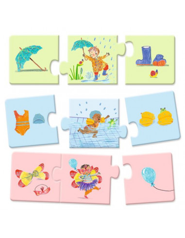 Puzzle trio Mon quotidien - Djeco Puzzle trio Mon quotidien - Djeco