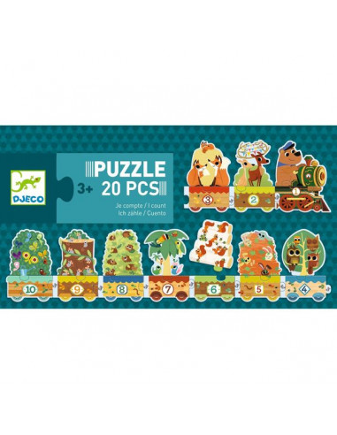 Puzzle frise Je compte - Djeco Puzzle frise Je compte - Djeco