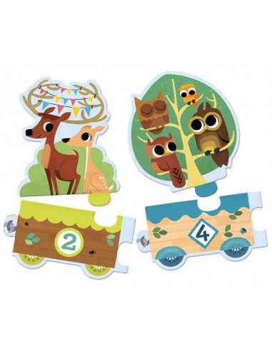 Puzzle frise Je compte - Djeco Puzzle frise Je compte - Djeco