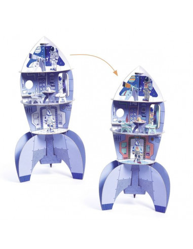 Colorie assemble et joue DIY Fusée -... Colorie assemble et joue DIY Fusée -...