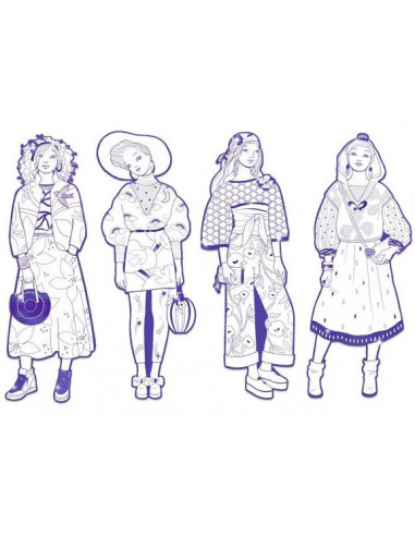 Coloriage mode Zaho & ses amies Les... Coloriage mode Zaho & ses amies Les...