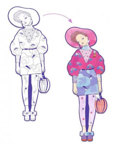 Coloriage mode Zaho & ses... 2