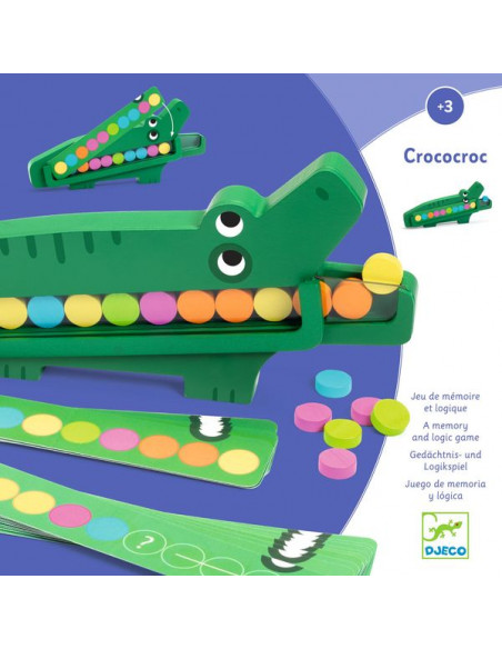 Djeco DJ01049 puzzle croc nut encastrement gros boutons jouet en
