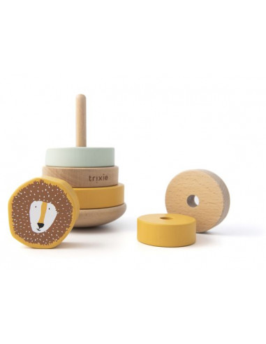 Jouet à empiler en bois Lion - Trixie Jouet à empiler en bois Lion - Trixie