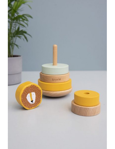 Jouet à empiler en bois Lion - Trixie Jouet à empiler en bois Lion - Trixie
