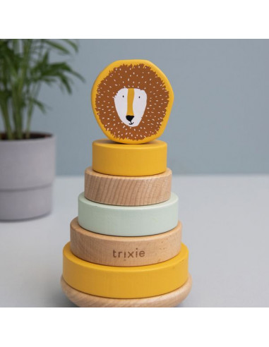 Jouet à empiler en bois Lion - Trixie Jouet à empiler en bois Lion - Trixie