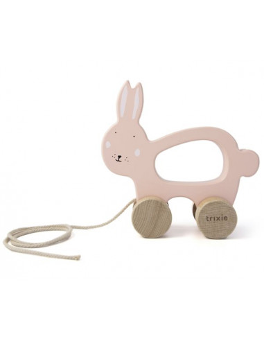 Jouet à tirer en bois Lapin - Trixie