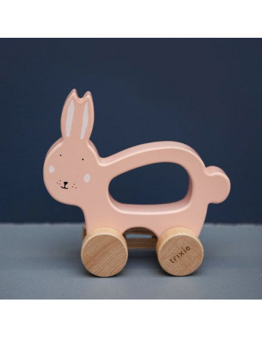 Jouet à tirer en bois Lapin - Trixie Jouet à tirer en bois Lapin - Trixie