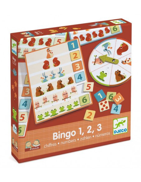 Bingo 1,2,3 chiffres - Djeco - Jeu éducatif