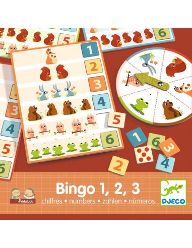 Bingo 1,2,3 chiffres - Djeco - Jeu éducatif