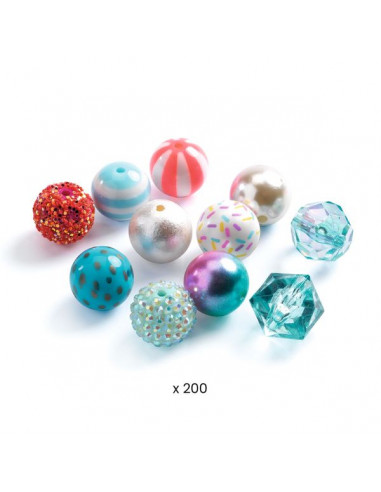 Perles bulles Argent - Djeco Perles bulles Argent - Djeco