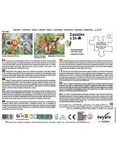 Puzzles Animaux sauvages 24 pièces -... Puzzles Animaux sauvages 24 pièces -...