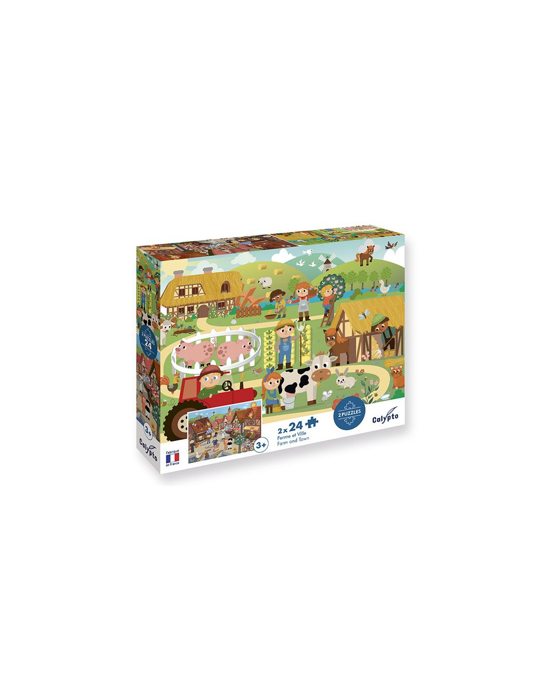 Puzzles Ferme et Ville 24 pièces - Sentosphère