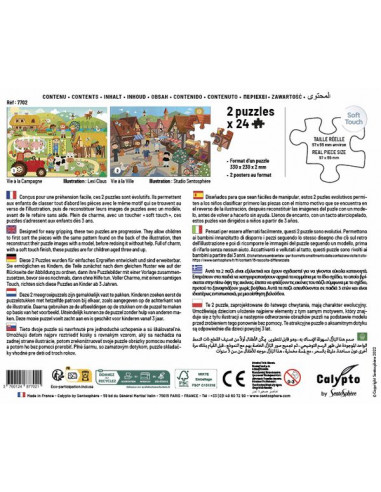 Puzzles Ferme et Ville 24 pièces -... Puzzles Ferme et Ville 24 pièces -...