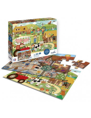 Puzzles Ferme et Ville 24 pièces -... Puzzles Ferme et Ville 24 pièces -...