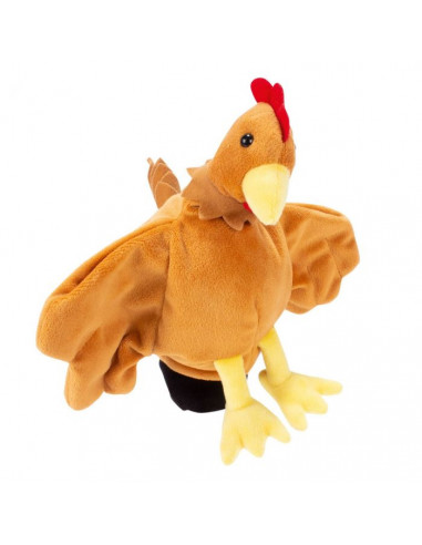 Peluche gant marionnette poule