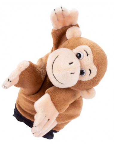 Peluche gant marionnette singe