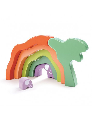 Blocs à empiler Safari Éléphant - Hape