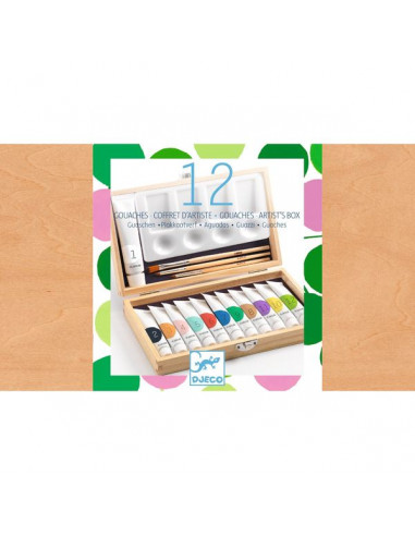 Coffret d'artiste 12 gouaches - Djeco Coffret d'artiste 12 gouaches - Djeco