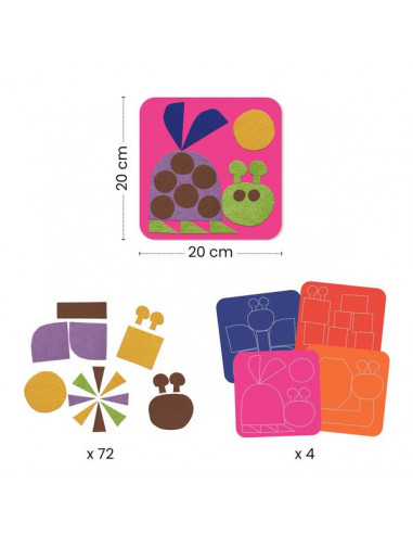 Tableaux en feutrine Petit doux - Djeco Tableaux en feutrine Petit doux - Djeco