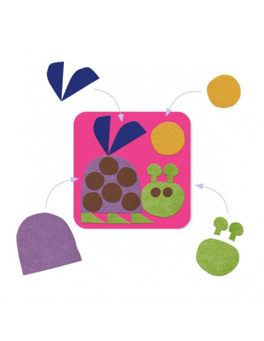 Tableaux en feutrine Petit doux - Djeco Tableaux en feutrine Petit doux - Djeco