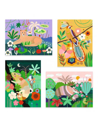 Peinture 3D Forêt tropicale - Djeco Peinture 3D Forêt tropicale - Djeco