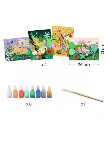 Peinture 3D Forêt tropicale - Djeco Peinture 3D Forêt tropicale - Djeco