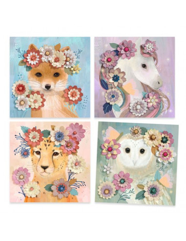 Tableaux en 3D Couronnes de fleurs -... Tableaux en 3D Couronnes de fleurs -...