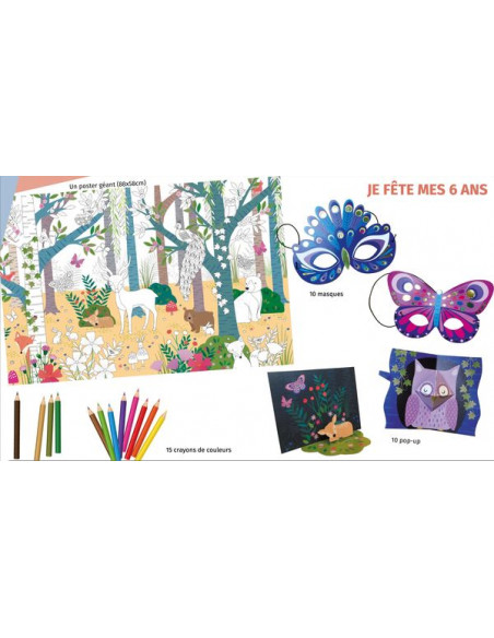 Carte anniversaire souris et ballons pop up boite 3d enfant garçon