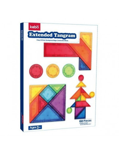 Tangram magnétique 3D 14 pièces Kebo