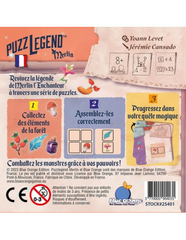 Jeu Puzzlegend Merlin Jeu Puzzlegend Merlin