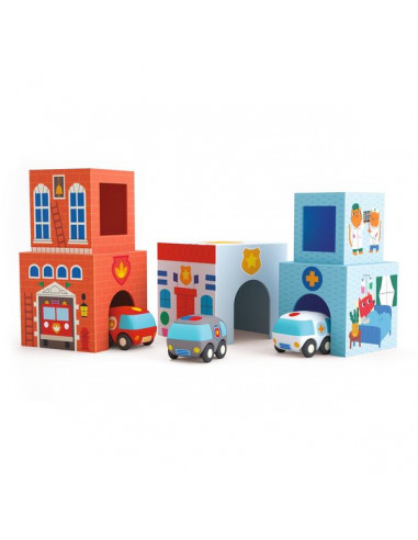 Jeu d'empilage TopaniCar - Djeco Jeu d'empilage TopaniCar - Djeco