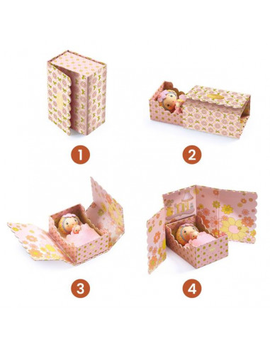 Rose Tinyroom - figurines Tinyly Djeco Rose Tinyroom - figurines Tinyly Djeco