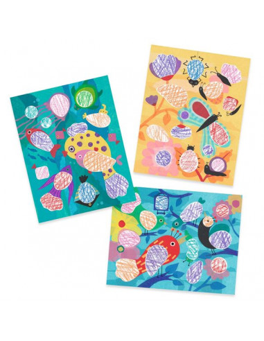 Fabuleux pochoirs Piou piou & co - Djeco Fabuleux pochoirs Piou piou & co - Djeco