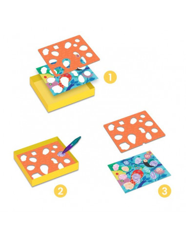 Fabuleux pochoirs Piou piou & co - Djeco Fabuleux pochoirs Piou piou & co - Djeco