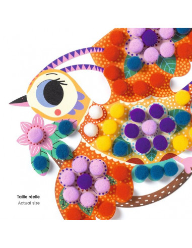 Silhouettes et pompons Panachés - Djeco Silhouettes et pompons Panachés - Djeco