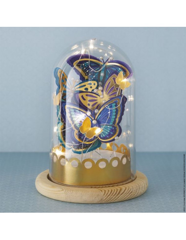Cloche lumineuse Papillons à créer -... Cloche lumineuse Papillons à créer -...