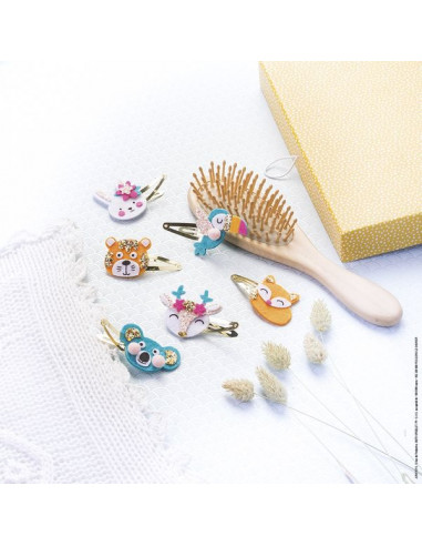Barrettes animaux pailletés à créer -... Barrettes animaux pailletés à créer -...
