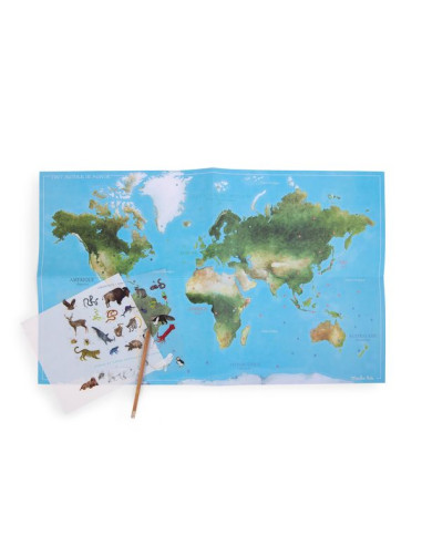 Mappemonde avec décalcomanies Tout... Mappemonde avec décalcomanies Tout...