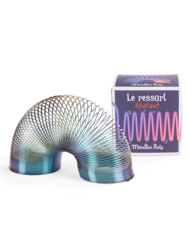 Jouet à ressort slinky arc-en-ciel géant en exclusivité chez