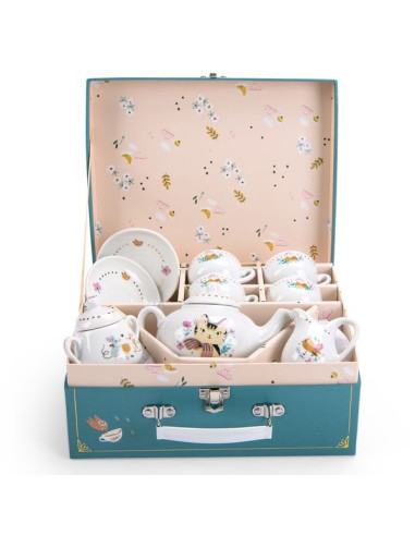 Valise dînette thé céramique Les... Valise dînette thé céramique Les...