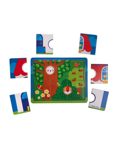 Puzzle 3 niveaux Les Popipop - Moulin... Puzzle 3 niveaux Les Popipop - Moulin...