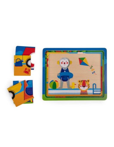 Puzzle 3 niveaux Les Popipop - Moulin... Puzzle 3 niveaux Les Popipop - Moulin...