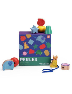 Jeu de perles en bois à...