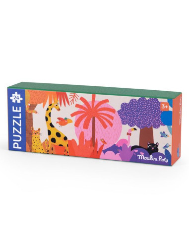 Puzzle 24 la jungle arc en ciel Les Toupitis - Moulin Roty