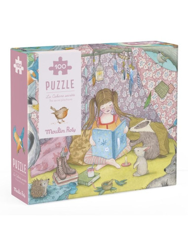 Puzzle 100 pièces la cabane secrète Les Rosalies - Moulin Roty