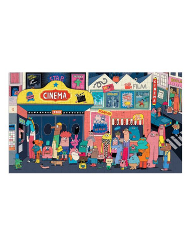 Puzzle 200 pièces tous au cinoche Les... Puzzle 200 pièces tous au cinoche Les...